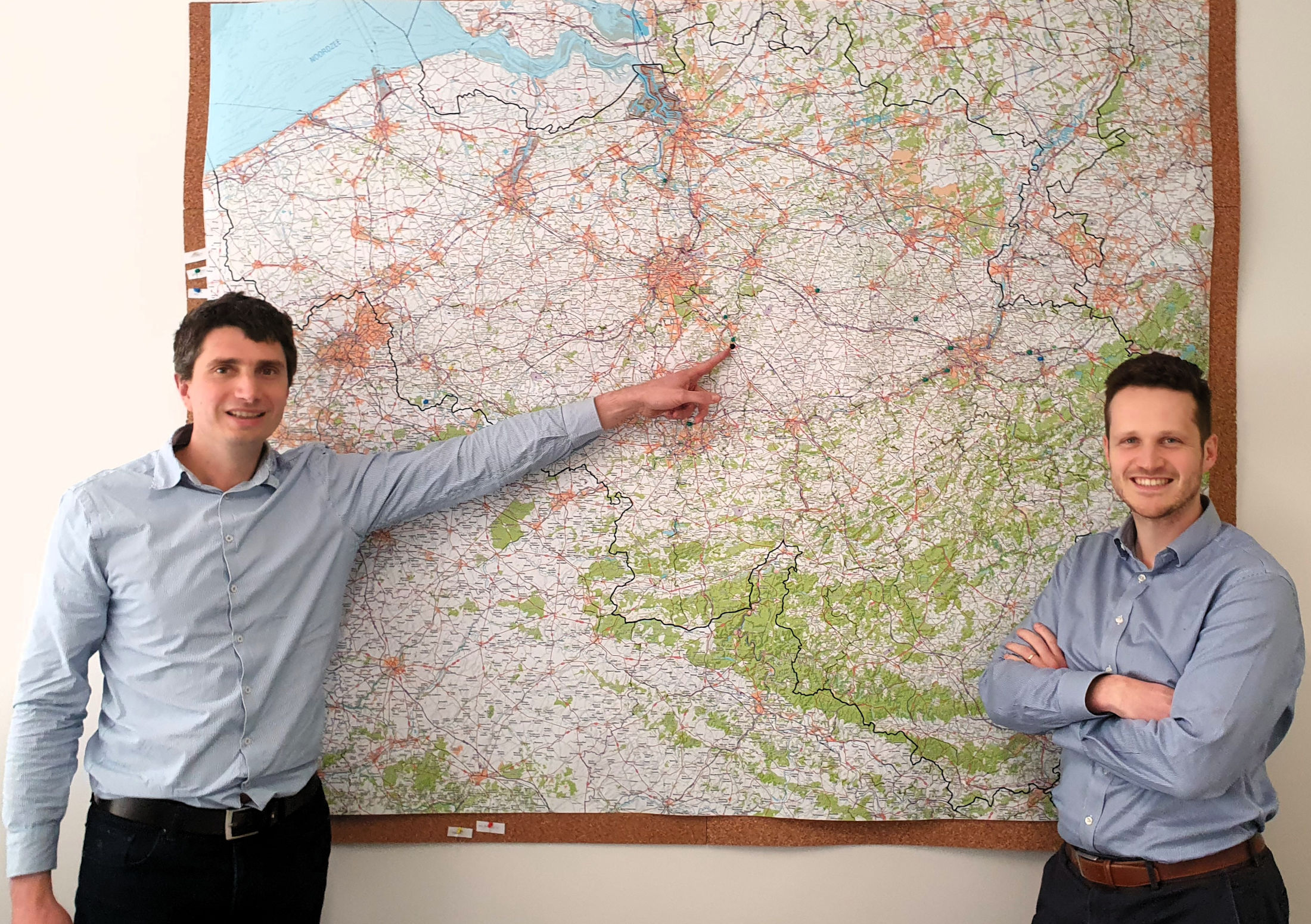 Carte de localisation d'Exergia à Louvain-la-Neuve.